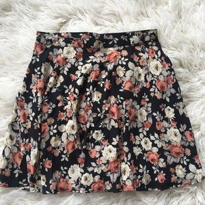 Lovely Quirky Circus black flower patterned skirt